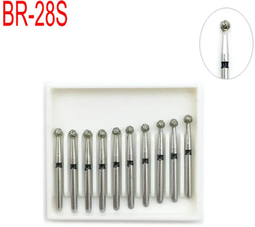 10pcs Diamond Burs Dental High Speed Drills Super Coarse Teeth Polishing Product Dentistry Materials BR-28S