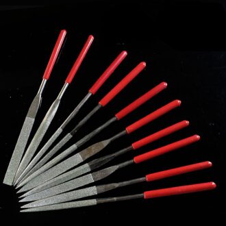 10Pcs Diamond Mini Naald File Set Handige Tools Keramische Ambachten Diy Hout Rasp Bestand Naald Sieraden Polijsten Carving Diamond bestand