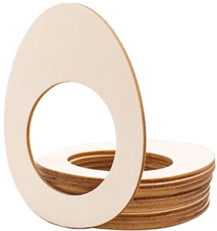 10Pcs Diner Servet Gesp Bruiloft Servetring Houder Hout Vervaardigd Egg