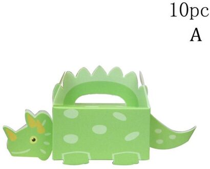10Pcs Dinosaurus Doos Gemonteerd Dinosaurus Doos Dinosaurus Snoep Box Kids Verjaardag Papier Dozen Voor Verpakking