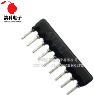 10pcs DIP exclusion Network Resistor array 9pin 100 220 330 470 510 680 1K 1.2K 1.5K 2K 2.2K 3.3K 4.7K 5.1K 5.6K 10K 100K ohm