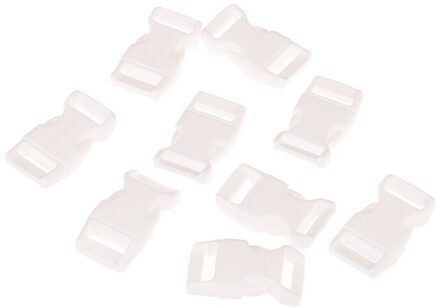 10Pcs Diy Craft Gebogen Side Release Gesp Paracord Armband Diy Huisdieren Kraag Camping Tassen Accessoires 40Mm X 22.5mm 5/8" WT