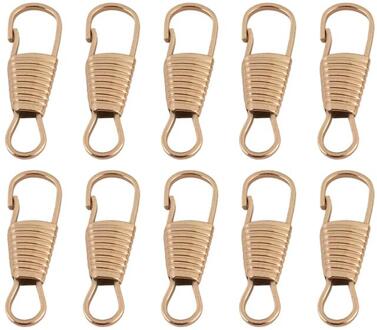 10Pcs Diy Rits Hoofd Bagage Kleding Schoenen Laarzen Rits Puller Afneembare Rits Trekt Multifunctionele Rits Accessoires licht gouden