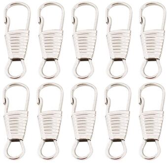 10Pcs Diy Rits Hoofd Bagage Kleding Schoenen Laarzen Rits Puller Afneembare Rits Trekt Multifunctionele Rits Accessoires zilver