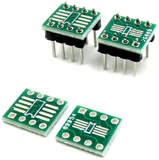 10pcs Double Sides Electronic Circuit TSSOP8 SSOP8 SOP8 SMD To DIP8 Adapter to DIP+ Pin Header PCB Board Converter 0.65mm/1.27mm