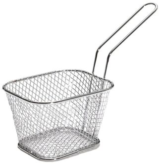 10Pcs Draagbare Roestvrij Staal Chip Mini Bak Mand Filter Friteuse Keuken Koken Kok Mand Vergiet Frieten Mand