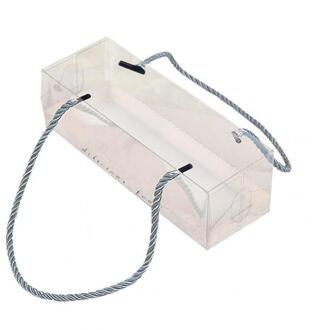 10Pcs Draagbare Transparante Cake Zwitserse Roll Dozen Huisdier Verpakking Dessert Container Gebruikt Om Cake Rolls, zwitserse Rolls Handdoek Roll zilver S