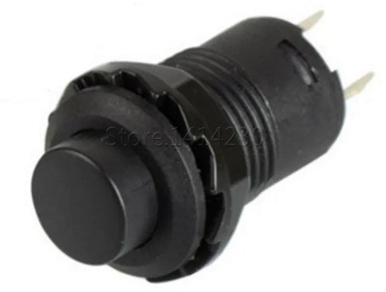 10Pcs DS-425A 12mm Black Reset Button Switch 3A 125VAC 1.5A 250VAC Self Return Momentary No Lock Push Button Switch Switch