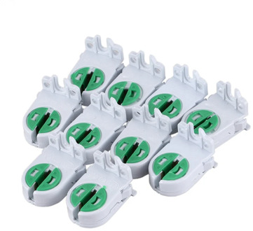 10Pcs Dual Terminals T5 T4 Fluorescent Tube Bulb Lamp Holder Socket