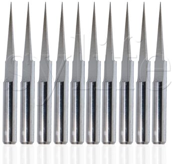 10Pcs Duurzaam 10 Graden 0.1Mmcarbide Graveren Bits Cnc Router Tool