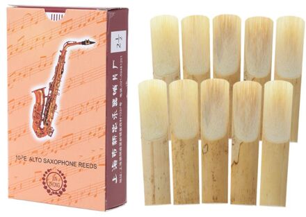 10Pcs Eb Altsaxofoon Riet Bamboe Sterkte 2.5 Sax Houtblazers Instrument Onderdelen M68D