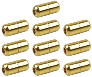 10Pcs Elastische Veters Sluitingen Metal Capsule Lock Gespen Tip Uiteinden Geen Tie Schoenveters Tieless Elastische Lui Schoenveter Accessries GD