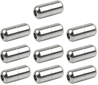 10Pcs Elastische Veters Sluitingen Metal Capsule Lock Gespen Tip Uiteinden Geen Tie Schoenveters Tieless Elastische Lui Schoenveter Accessries
