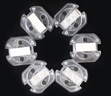 10Pcs Eu Stopcontact Stopcontact Baby Kids Kind Veiligheid Guard Bescherming Anti Elektrische Shock Stekkers Protector Draaien Cover 10stk transparant