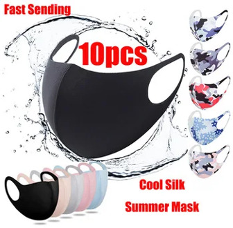 10pcs Face Mask Wind protection Mask Black Mouth Masks Reusable Mask Washable Mascarillas Face Shield Masque Facial Masks Party