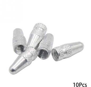 10Pcs Fiets Wiel Band Bedekt Protector Road Mtb Franse Tyre Stofdicht Bike Presta Valve Cap Accessoires Fiets Wiel L0312 zilver