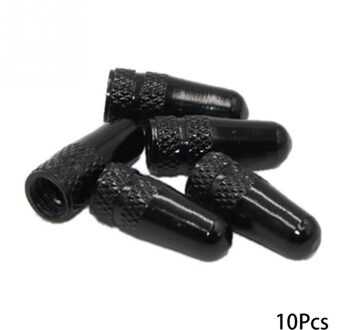 10Pcs Fiets Wiel Band Bedekt Protector Road Mtb Franse Tyre Stofdicht Bike Presta Valve Cap Accessoires Fiets Wiel L0312 zwart