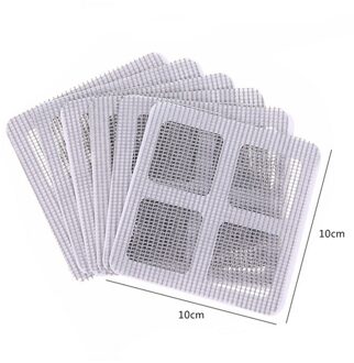 10Pcs Fix Netto Venster Zelfklevende Anti Mosquito Fly Insect Insect Reparatie Screen Wall Patch Stickers Mesh Venster Scherm