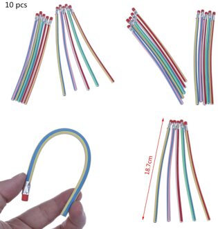 10Pcs Flexibele Soft Bendy Potlood Met Gum Voor Student Kids Schrijven School Briefpapier Fun Bocht Zachte Potloden