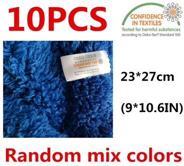 10Pcs Fluffy Rags Voor Home Huishoudelijke Schoonmaakdoekje Super Absorberende Keuken Handdoeken Microfiber Badkamer Pluche Doek