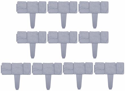 10Pcs Folding Landschap Grijs Oranje Bloem Hek-Path Garden Plant Grens Rand Gazon Imitatie Steen Hek Aarding Hek