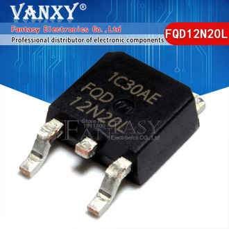 10pcs FQD12N20L TO252 FQD12N20LTM TO-252 FQD12N20 12N20L 200V logic level N-channel MOSFET