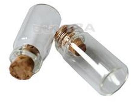 10Pcs Glazen Flessen Flesjes Potten Met Kurk Kurken Stopper Decoratieve Kurk Tiny Mini Wising Glazen Fles Voor Hangers