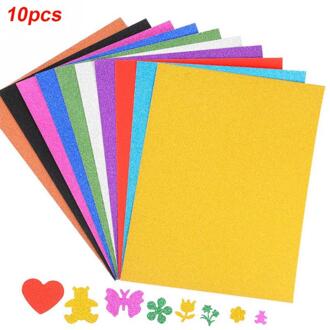 10pcs Glitter Foam Papier Sparkles Papier Puzzel kinderen Ambachtelijke Activiteiten DIY Snijders Flash Goud Handcraft Papier snijden Lakens