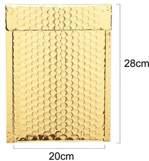 10Pcs Gold Poly Bubble Mailer Enveloppen Tassen Zelf Seal Padded Zware Waterdichte Afdichting Verpakking Enveloppen 20cmX28cm