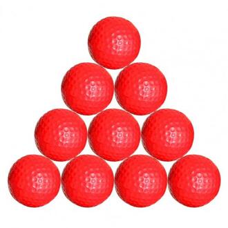 10Pcs Golfer Schuim Golf Soft Indoor Praktijk Ballen Swing Oefening Training Tools Foam Golfballen Rood