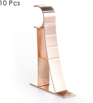 10Pcs Gordijn Staaf Beugel Venster Accessoires Vaste Stevige Ondersteuning Metalen Structuur Opknoping Verstelbare Installeren Diy Haak Huis roos gouden