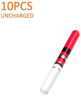 10Pcs Groen/Red Night Vissen Float Led Drijvende Night Vistuig Aangedreven Door CR322 Batterij rood zonder accu