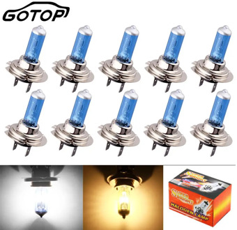 10pcs H7 100W 24V Super Bright Halogen Bulbs White Fog Lights Car Light Auto Halogen Lamp Bulb Driving Lamp White Car Styling