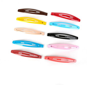 10Pcs Haarspelden Snap Haar Clips Voor Kinderen Meisjes Haar Accessoires Baby Leuke Haar Clip Pins Kat Kleur Metalen Gedrukt barrette 04 8cm Length