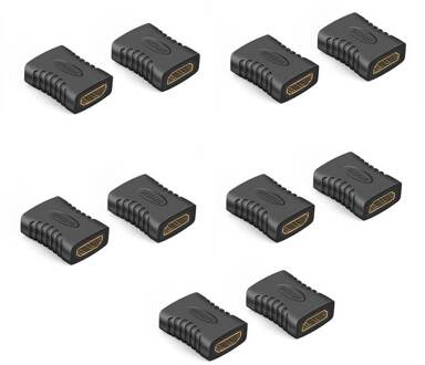 10Pcs Hdmi Female Naar Female Coupler Extender Adapter Connector F F Voor Hdtv Hdcp