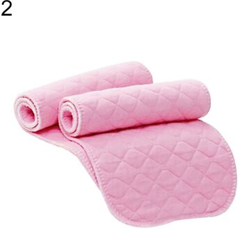 10Pcs Herbruikbare Baby Katoenen Doek Luier Wasbaar 3 Lagen Nappy Liners Inserts Roze