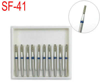 10pcs High Quality Dental Diamond Burs FG 1.6mm For High Speed Handpiece Dentistry Instrument SF-41
