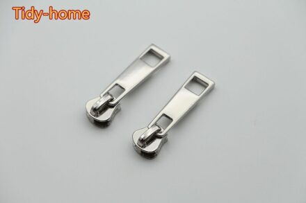 10Pcs Hight Grade Dikker Geen 5 Hars Rits Sliders Rits Trekkers Rits Hoofd Reparatie Rits Slider Voor Jas reparatie Kit zilver