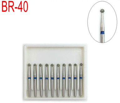 10pcs Hot Sale Dental Diamond FG High Speed Burs for Polishing Teeth Smoothing Dentistry Instrument BR-40