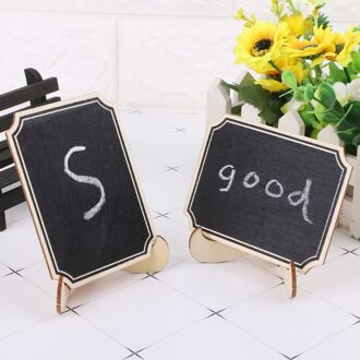 10Pcs Houten Mini Schoolbord Tafel Teken Memo Bericht Stand Schoolbord Wedding Party Decoratie Benodigdheden P9YA