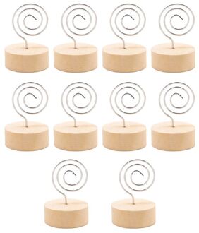 10pcs Houten Papier Opmerking Clip Foto Kaarthouder Bruiloft Plaats Naam Card Houders Party Tafel Decoratieve Accessoires