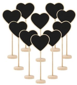 10Pcs Houten Schoolbord Krijtbord Mini Hout Bericht Prikbord Tafel Wedding Party Decor Schrijven Informatie