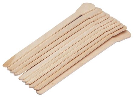 10Pcs Houten Waxen Wax Spatel Tong Wegwerp Bamboestokken Ontharingscrème Stick Voor Waxen Body Haarverzorging