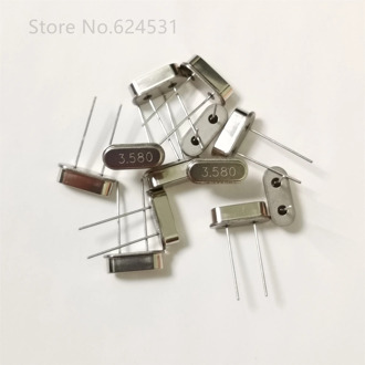 10pcs In-line passive crystal oscillator 3.58M 3.580MHZ 49S 3.58MHZ HC-49S DIP 2P resonator