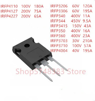 10PCS IRFP3206 IRFP3306 IRFP340 IRFP344 IRFP3415 IRFP350 IRFP360 IRFP3703 IRFP3710 IRFP4004 IRFP4110 IRFP4127 IRFP4227 TO-247