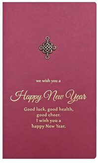 10Pcs Jaar Van De Os Wenskaart Vintage Metalen Rode Speciale Papier Bronzing Wenskaart Jaar Kaart Chinese knot