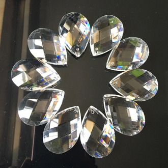 10Pcs K9 Crystal Glass Chandelier Lamp Prism Part Jewelry Making Pendant 38MM Chandelier Pendant DIY Suncatcher