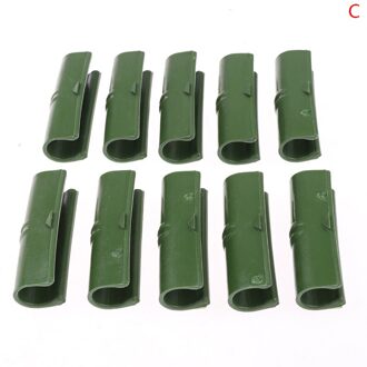 10Pcs Kas Frame Buis Film Clip Klem Tuin Schaduw Netto Accessoires Plastic Film Vaste Fittings 16mm