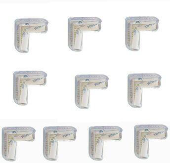 10Pcs Kind Baby Veiligheid Siliconen Protector De Hoek Edge Protection Cover Kinderen Anticollision Edge & Guards 10stk L stijl