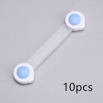 10Pcs Kind Veiligheid Kabinet Lock Baby Proof Beveiliging Protector Lade Deur Kast Lock Plastic Bescherming Kids Veiligheid Deurslot blauw 10stk